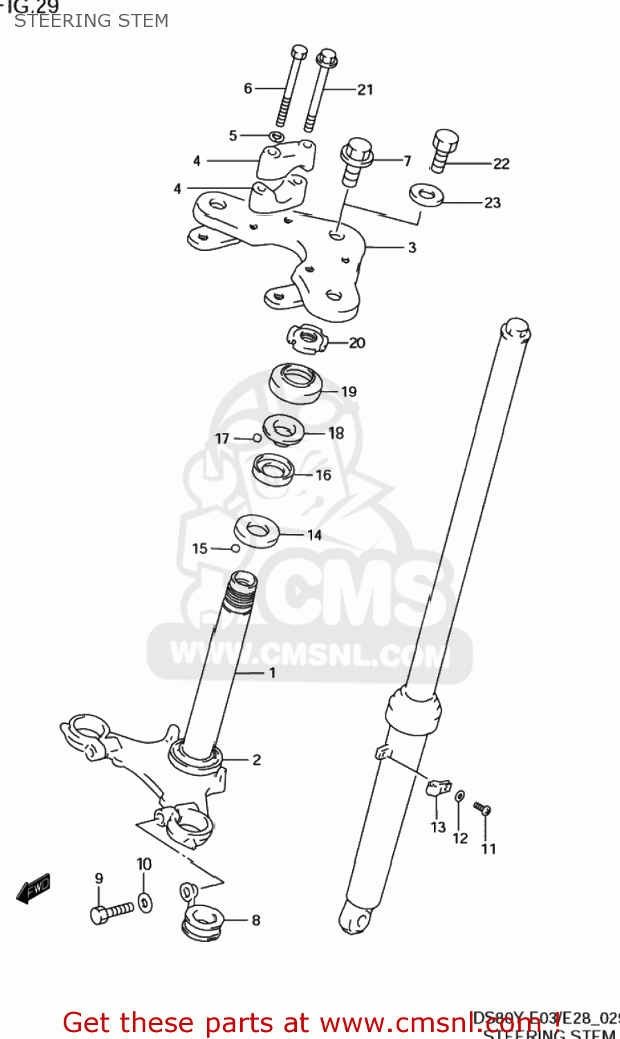 STEERING STEM DS80 1996 (T) USA (E03)