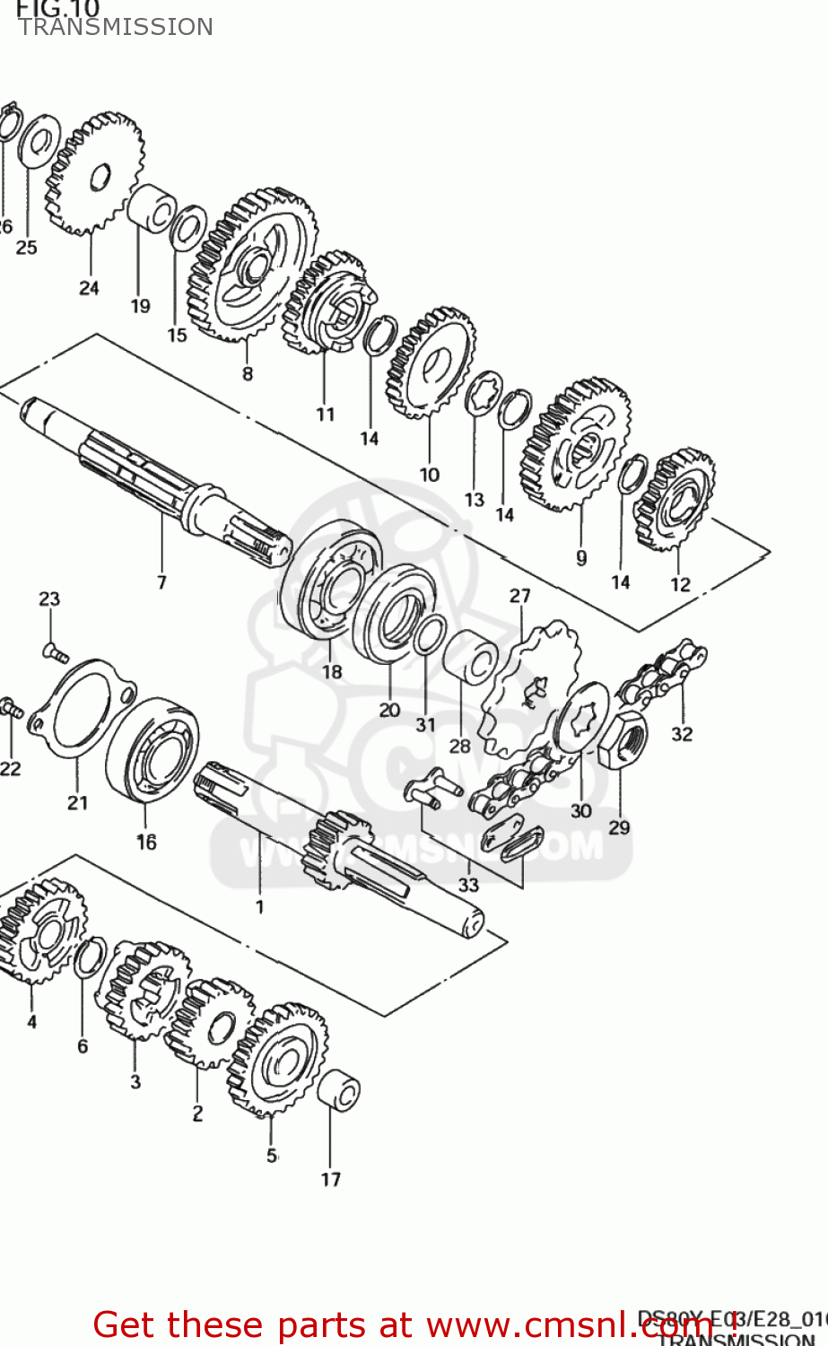 TRANSMISSION DS80 1996 (T) USA (E03)