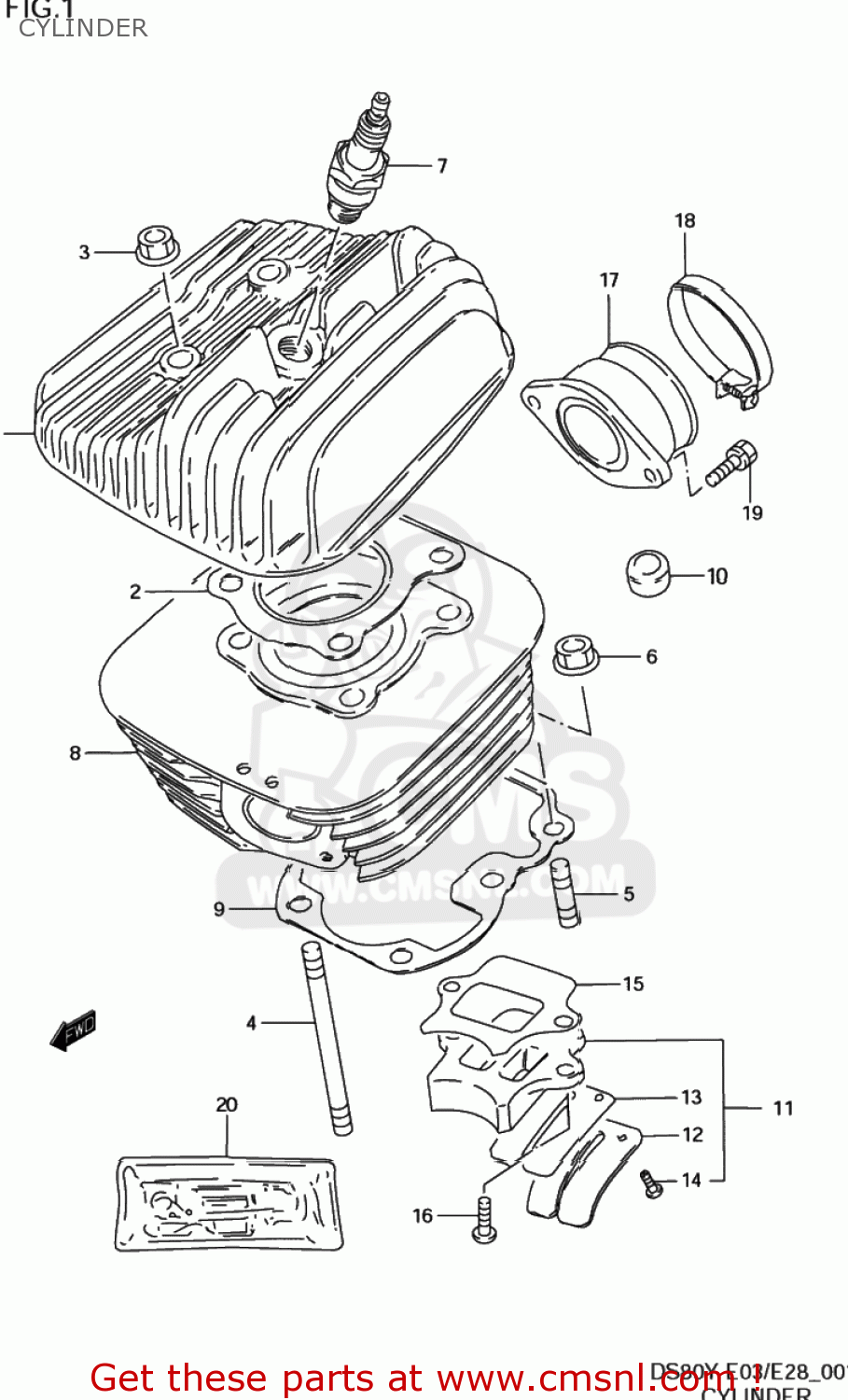 CYLINDER DS80 1997 (V) USA (E03)