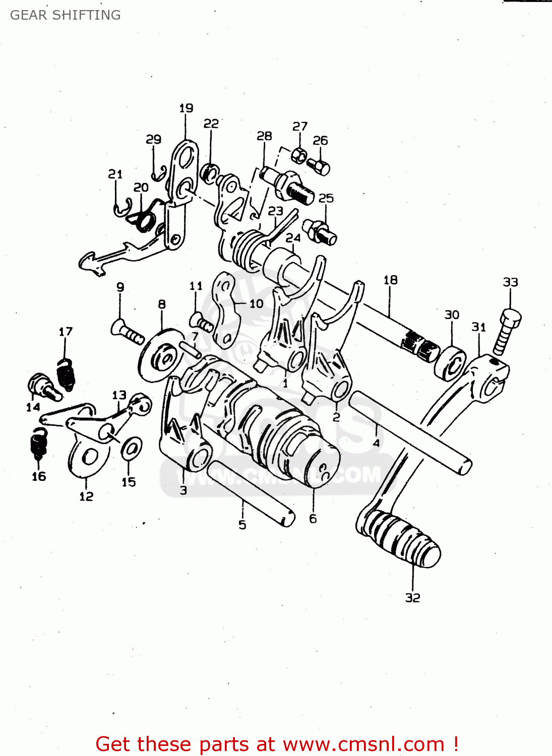 GEAR SHIFTING DS80 1998 (W) USA CANADA (E03 E28)