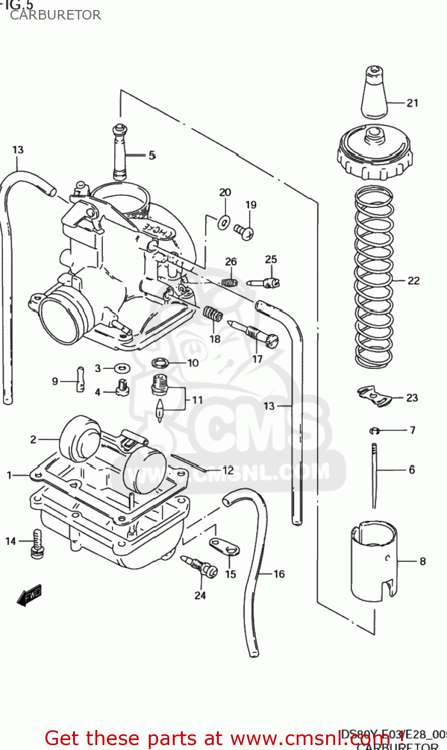 CARBURETOR DS80 1998 (W) USA (E03)