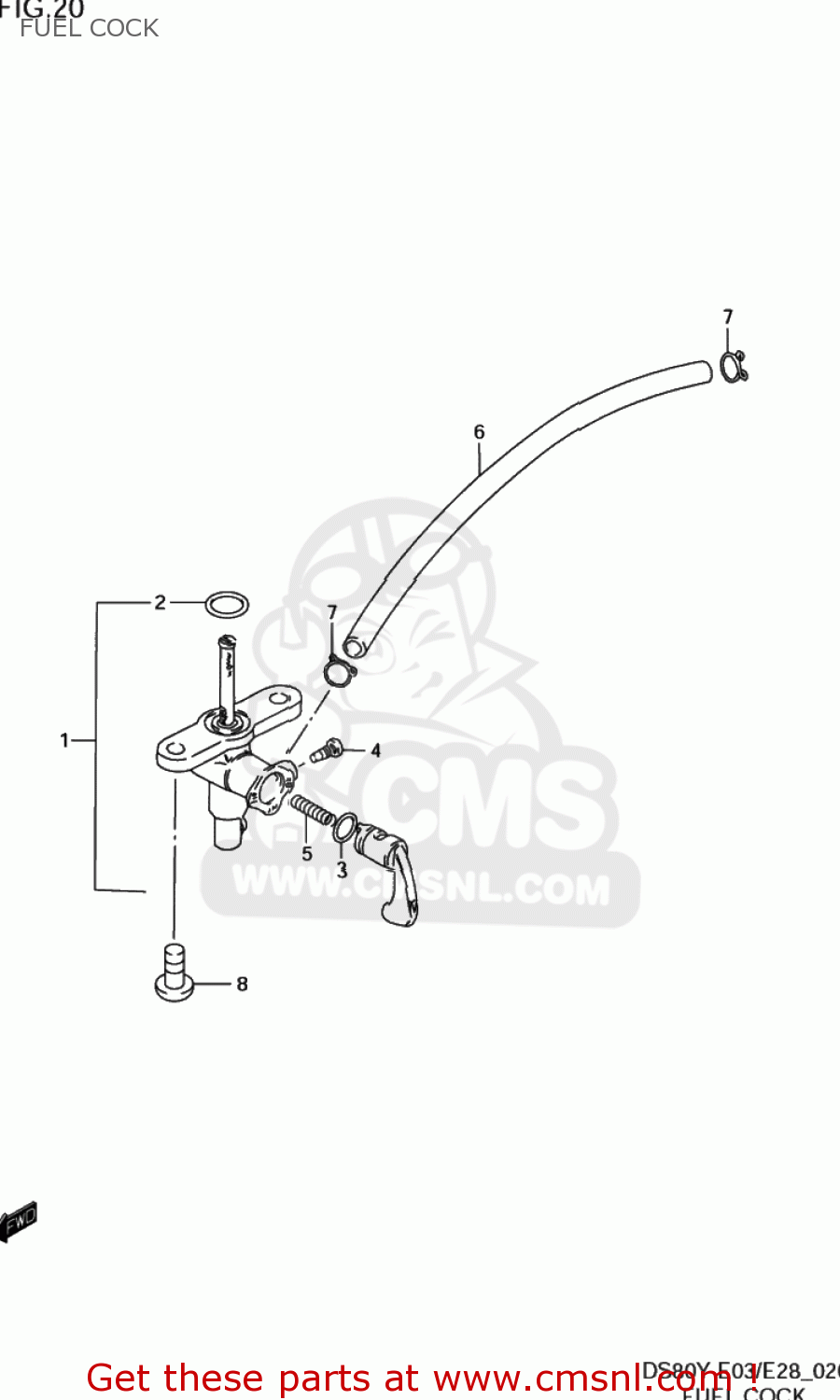 FUEL COCK DS80 1998 (W) USA (E03)
