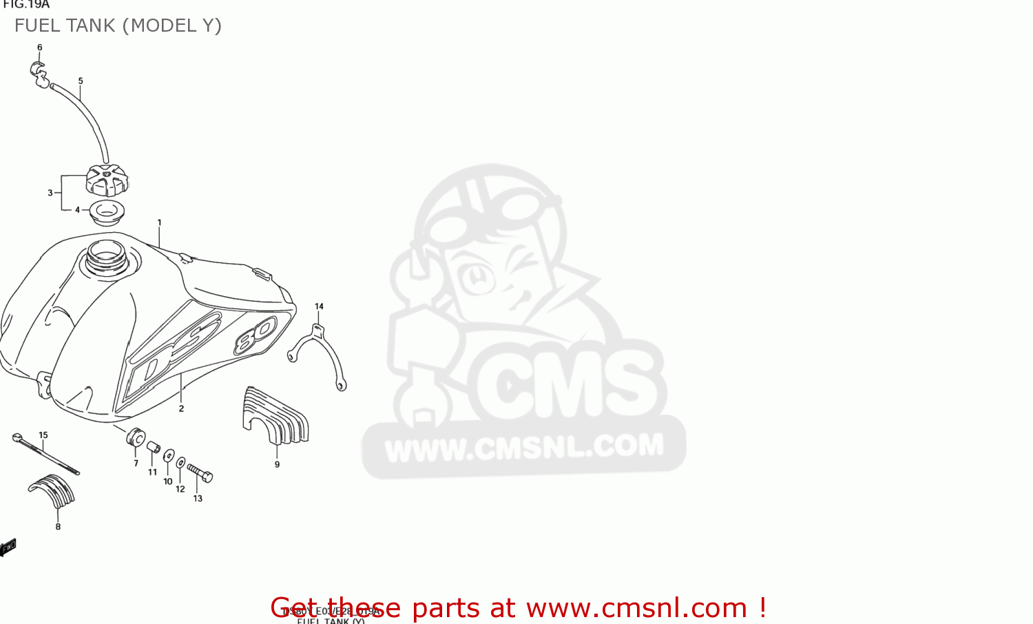 FUEL TANK (MODEL Y) DS80 1998 (W) USA (E03)