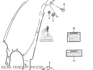 REAR FENDER (MODEL Y) - DS80 1998 (W) USA (E03)