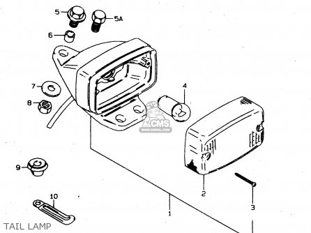 TAIL LAMP - DS80 1999 (X) USA CANADA (E03 E28)