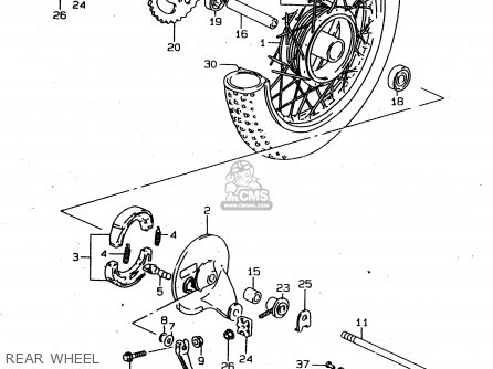 REAR WHEEL - DS80 1999 (X) USA CANADA (E03 E28)