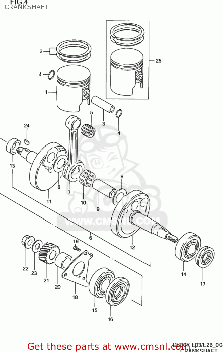 CRANKSHAFT DS80 1999 (X) USA (E03)