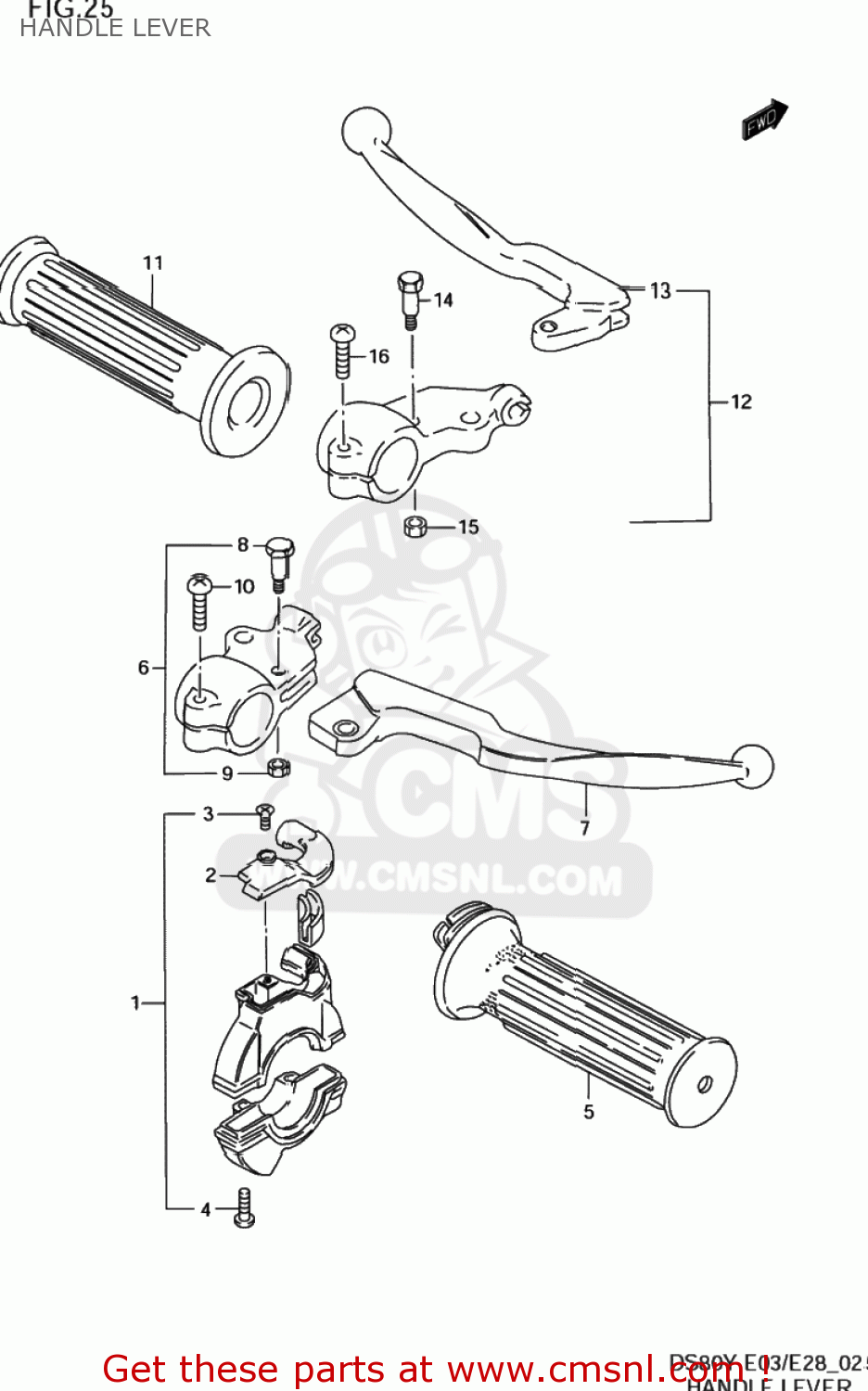 HANDLE LEVER DS80 1999 (X) USA (E03)