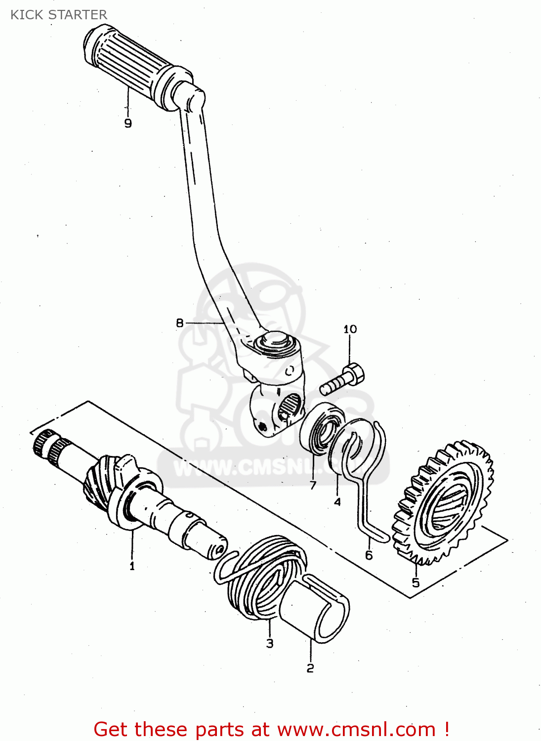 KICK STARTER DS80 2000 (Y) USA CANADA (E03 E28)