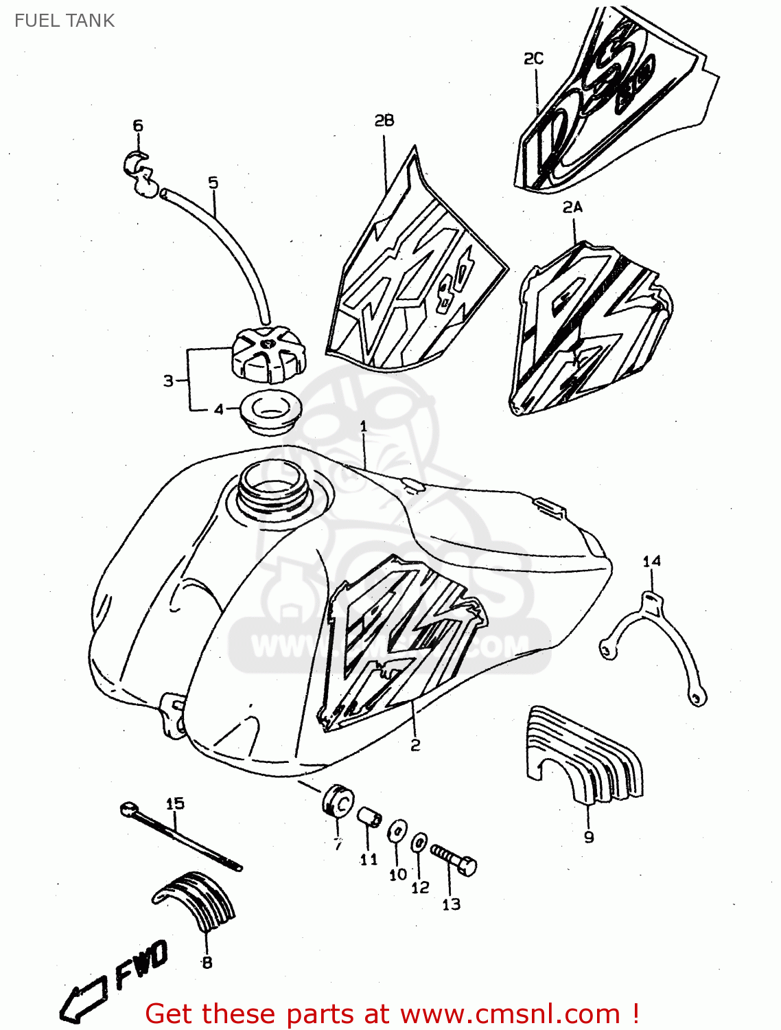 FUEL TANK DS80 2000 (Y) USA CANADA (E03 E28)