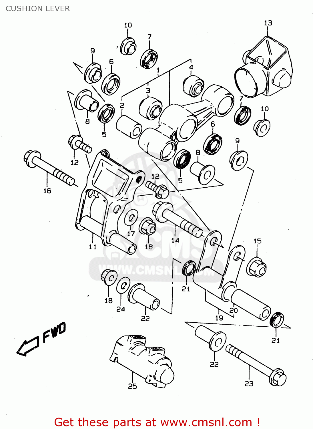 CUSHION LEVER DS80 2000 (Y) USA CANADA (E03 E28)