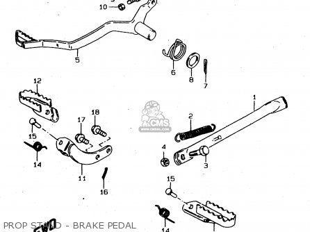 PROP STAND - BRAKE PEDAL - DS80 2000 (Y) USA CANADA (E03 E28)