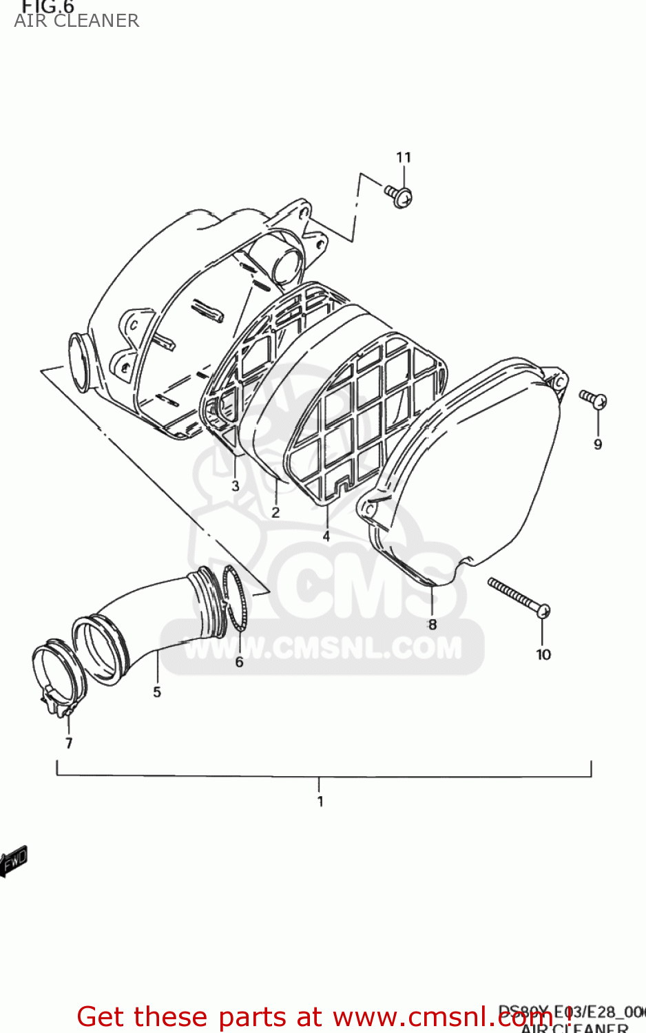 AIR CLEANER DS80 2000 (Y) USA (E03)