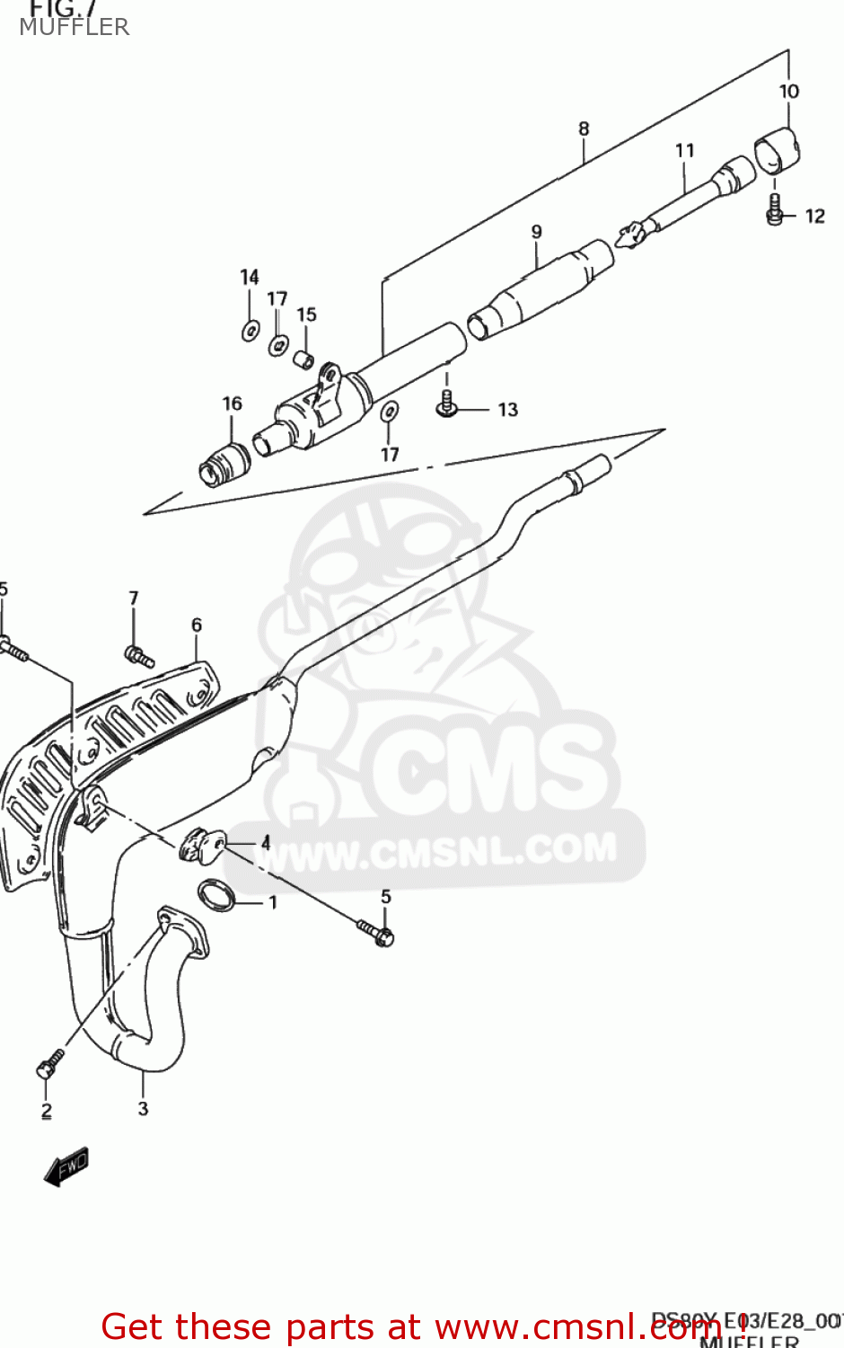 MUFFLER DS80 2000 (Y) USA (E03)