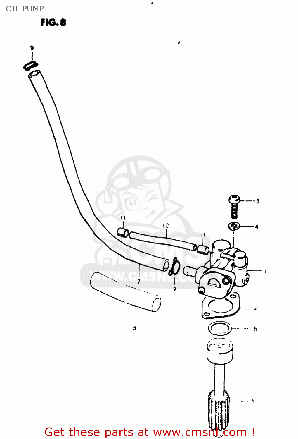 Suzuki FA50 1980 (T) USA (E03) OIL PUMP - buy original OIL PUMP spares ...