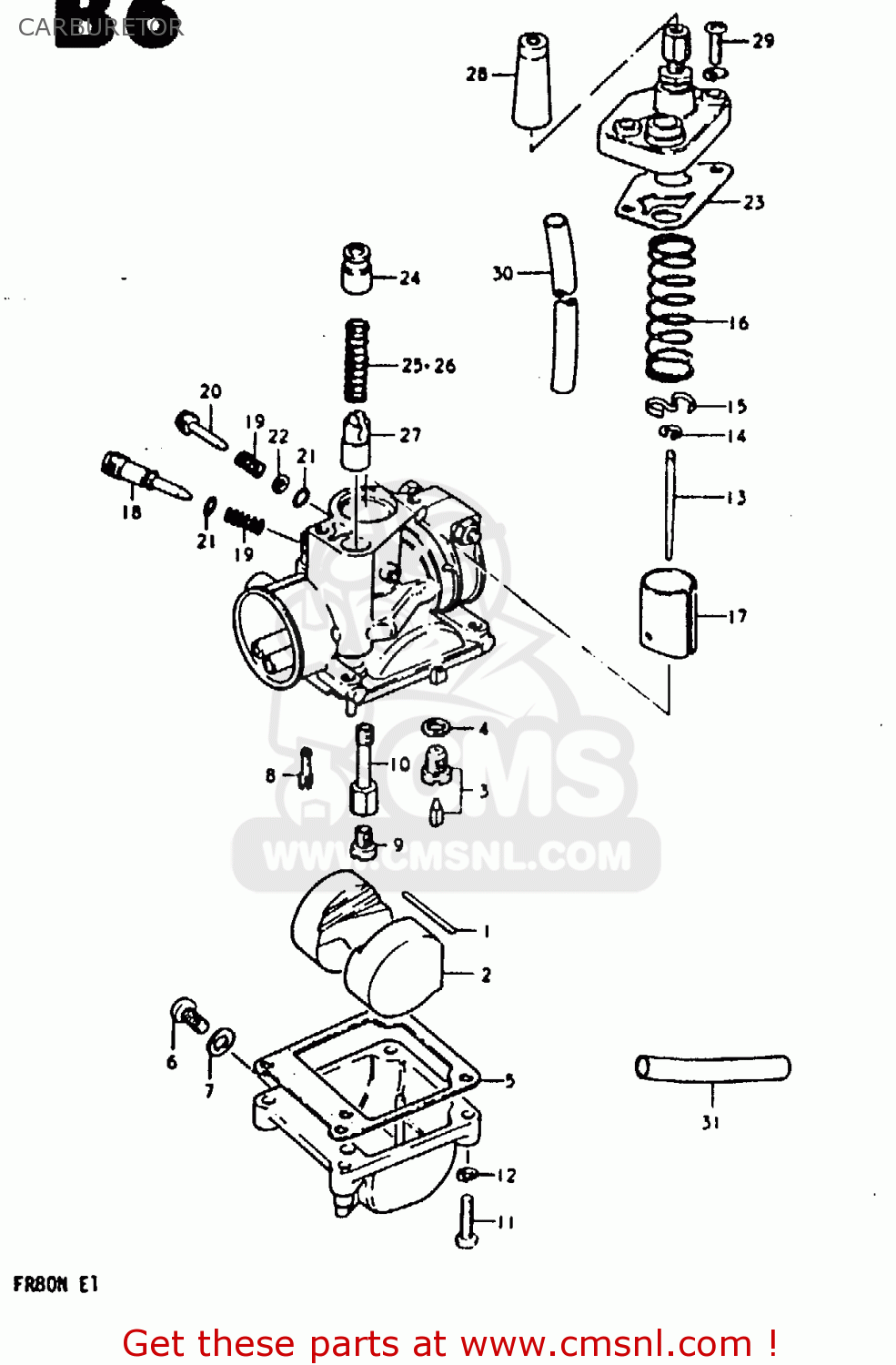 Suzuki Fr80 1975 M E01 E02 E06 E10 E12 E13 E24 E32 E43 Carburetor Buy Original Carburetor