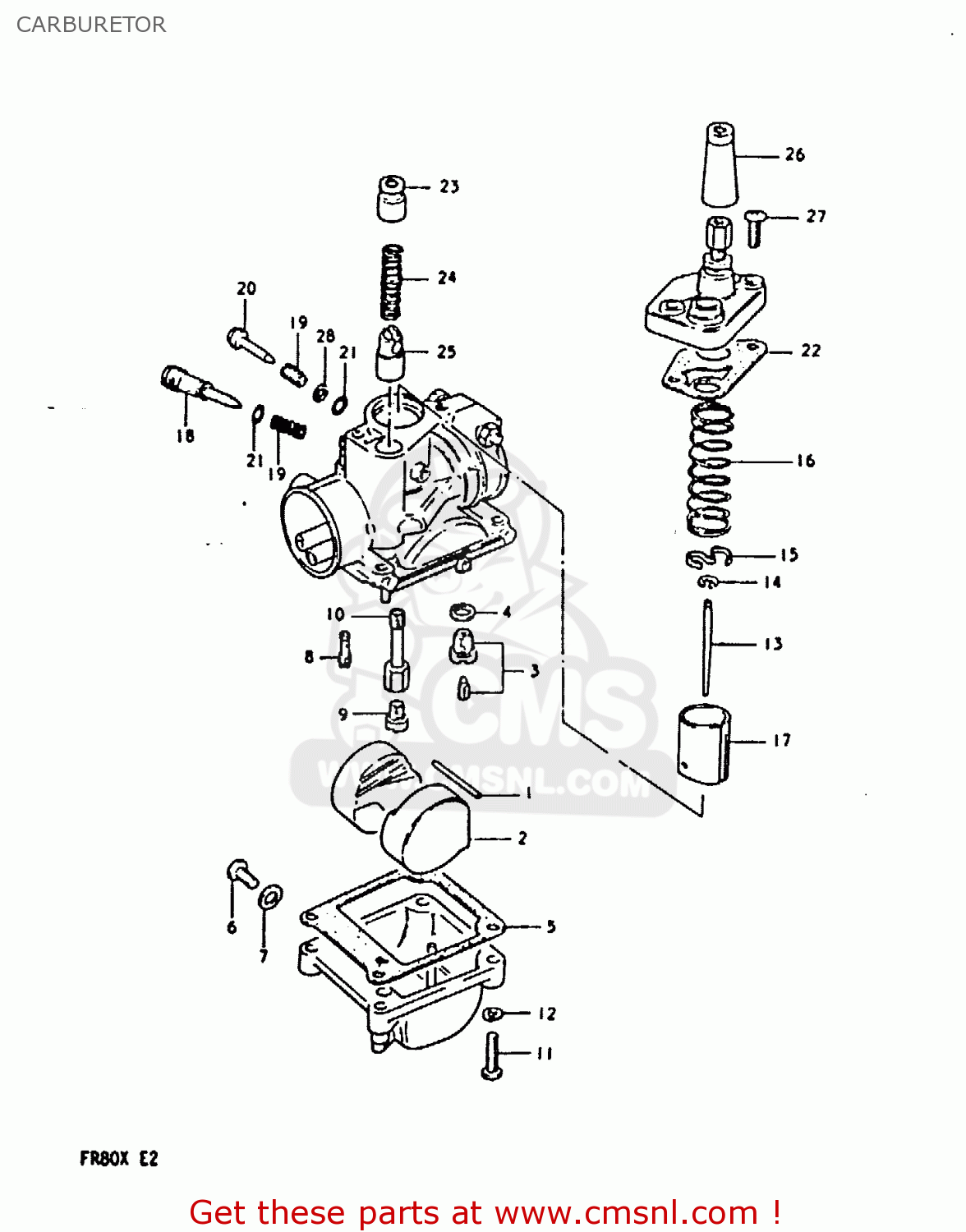 Suzuki FR80 1981 (X) (E02 E08 E12 E14 E95) CARBURETOR - buy original ...