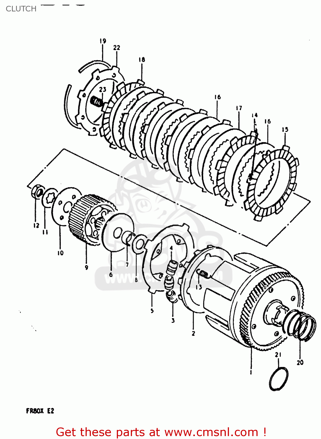 Suzuki FR80 1981 (X) (E02 E08 E12 E14 E95) CLUTCH - buy original 