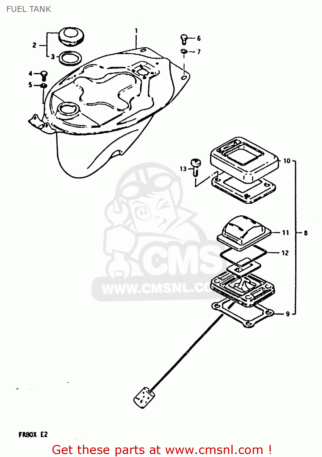 Suzuki FR80 1981 (X) (E02 E08 E12 E14 E95) FUEL TANK buy original
