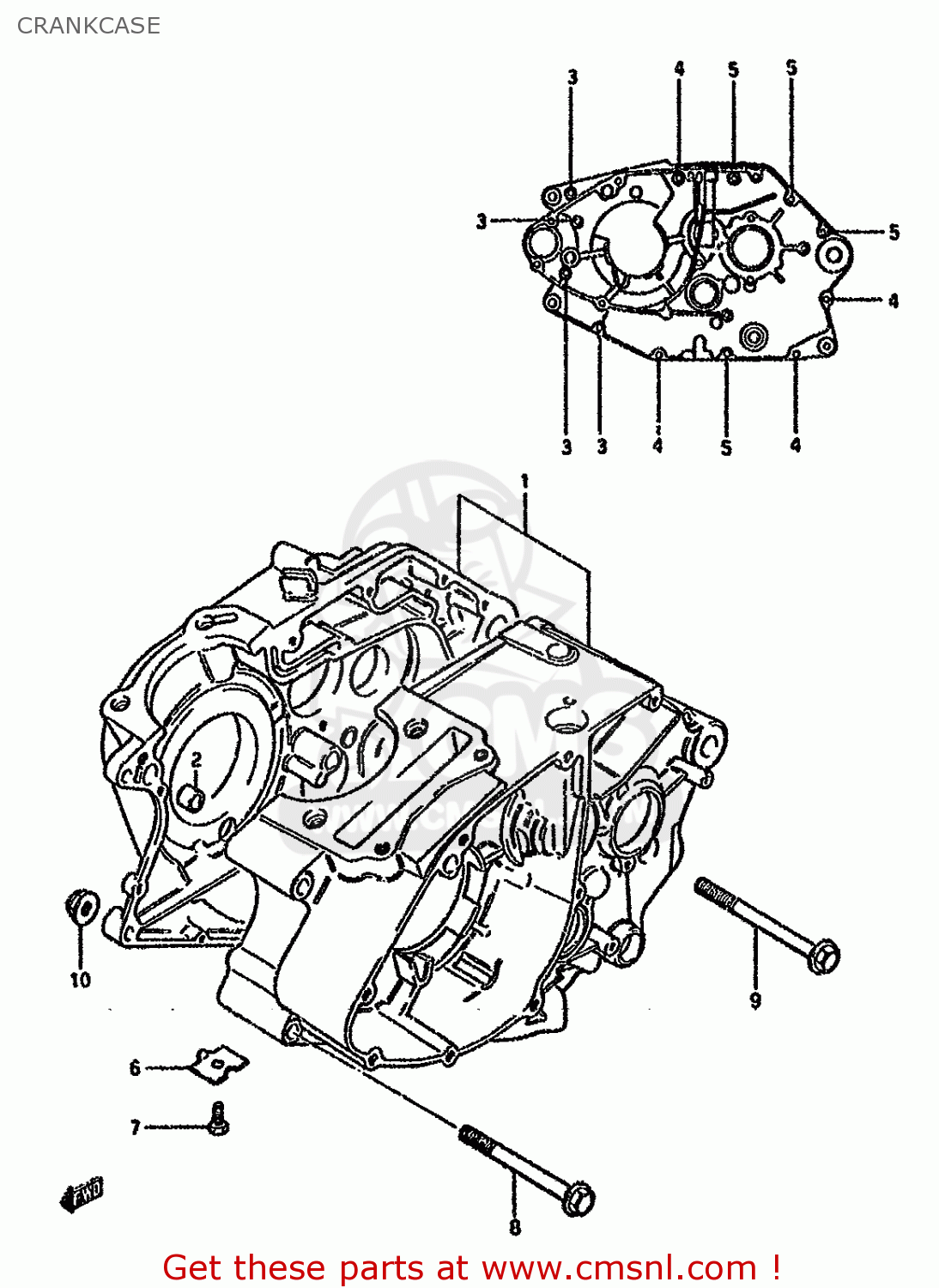 CRANKCASE GN125 1982 (Z) (E01 E02 E04 E18 E30)