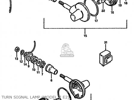 TURN SIGNAL LAMP (MODEL Z E2) - GN125 1982 (Z) (E01 E02 E04 E18 E30)
