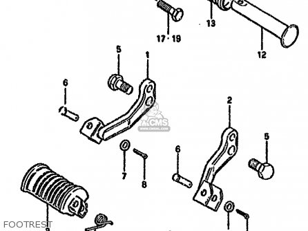 FOOTREST - GN125 1982 (Z) (E01 E02 E04 E18 E30)