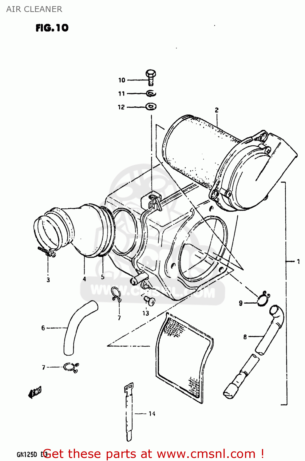 AIR CLEANER GN125 1982 (Z) USA (E03)