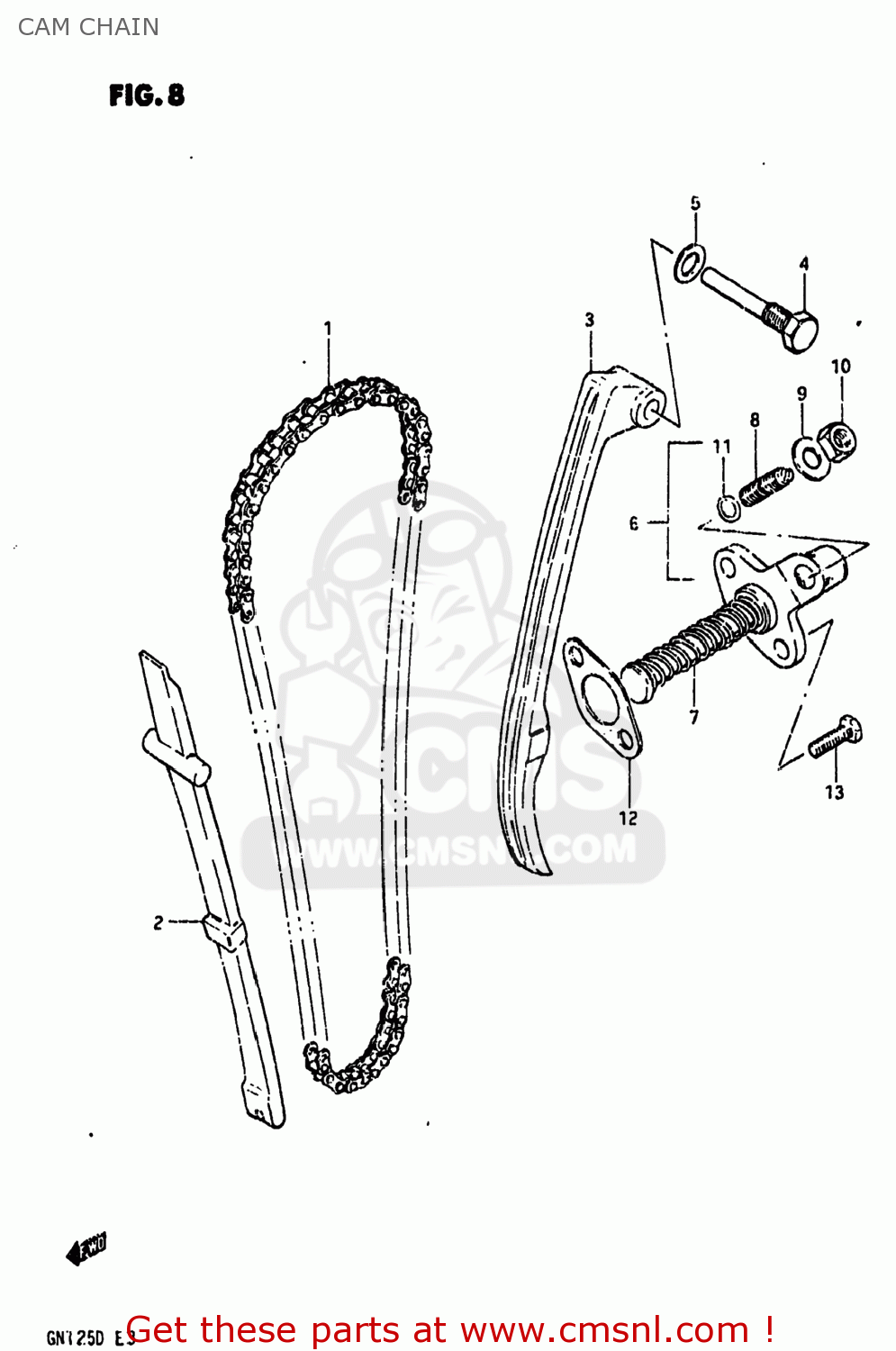 CAM CHAIN GN125 1982 (Z) USA (E03)