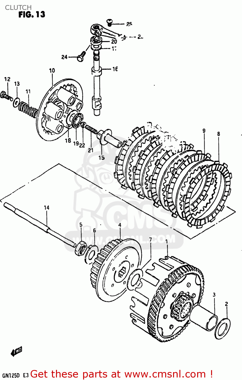 CLUTCH GN125 1982 (Z) USA (E03)