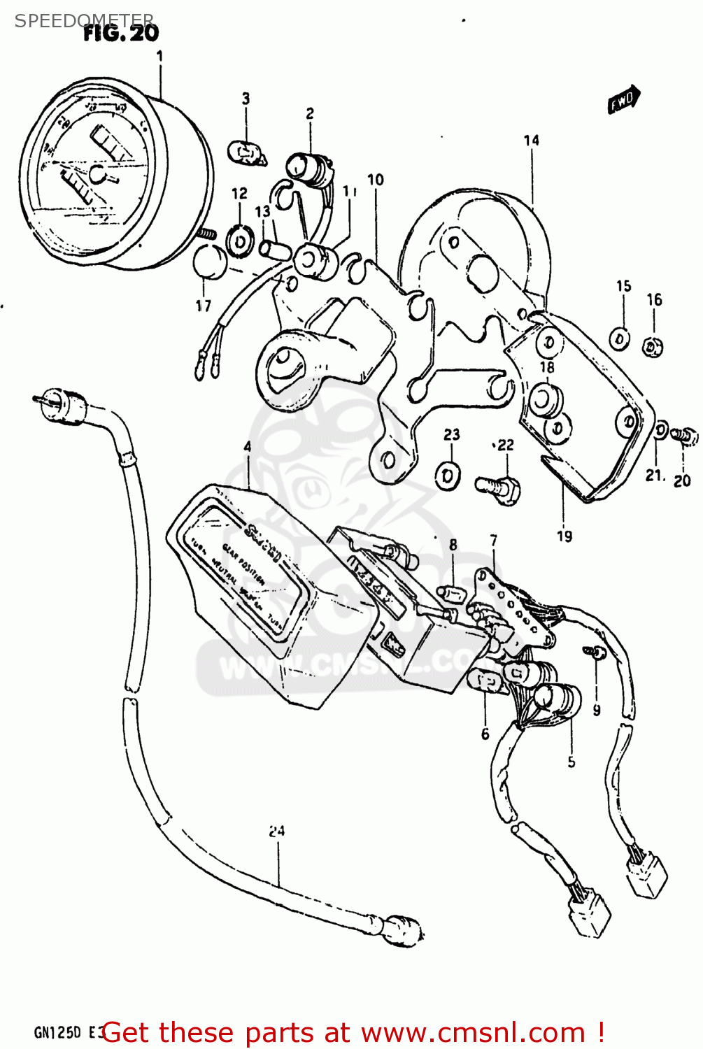 SPEEDOMETER GN125 1982 (Z) USA (E03)