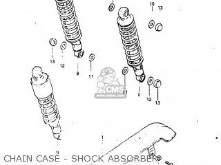 CHAIN CASE - SHOCK ABSORBER - GN125 1982 (Z) USA (E03)