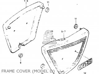 FRAME COVER (MODEL D) - GN125 1982 (Z) USA (E03)