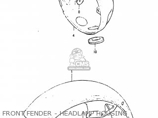 FRONT FENDER - HEADLAMP HOUSING - GN125 1982 (Z) USA (E03)