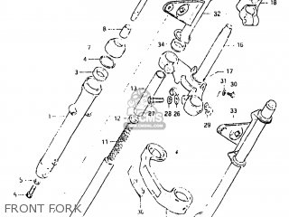 FRONT FORK - GN125 1982 (Z) USA (E03)