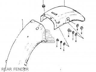 REAR FENDER - GN125 1982 (Z) USA (E03)