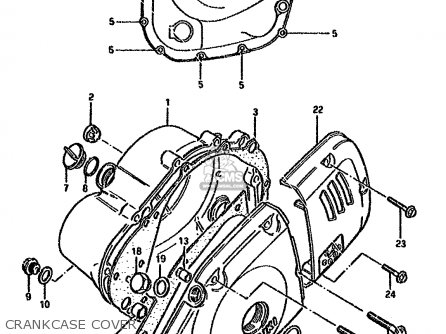 CRANKCASE COVER - GN125 1983 (D) (E01 E04 E18)