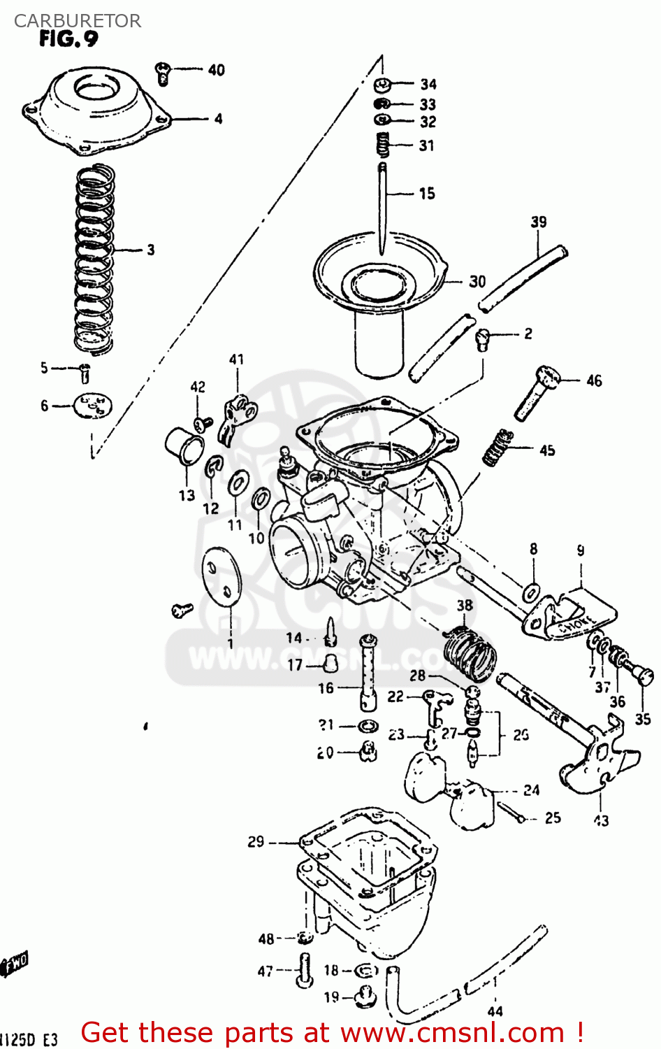 CARBURETOR GN125 1983 (D) USA (E03)