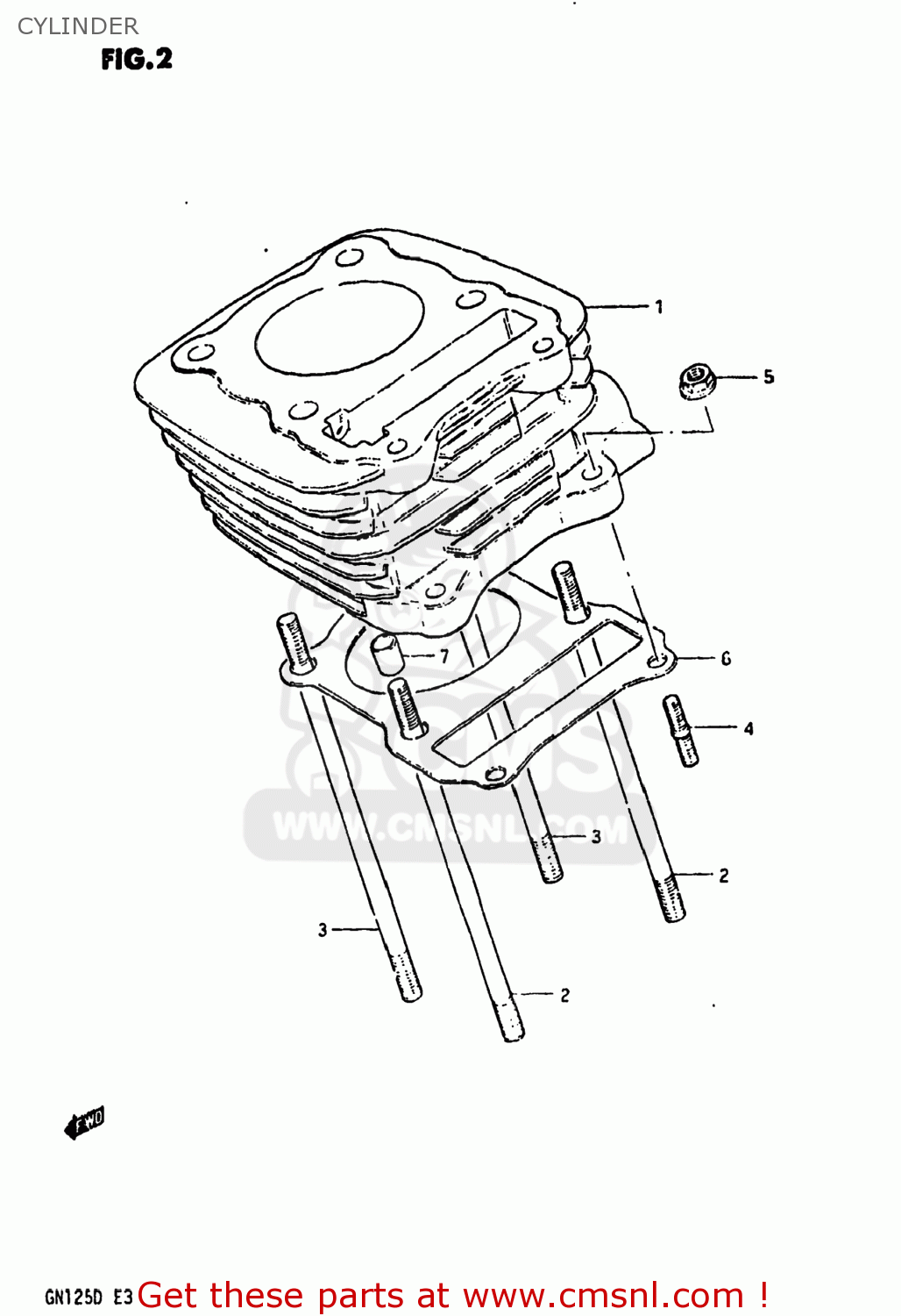 CYLINDER GN125 1983 (D) USA (E03)