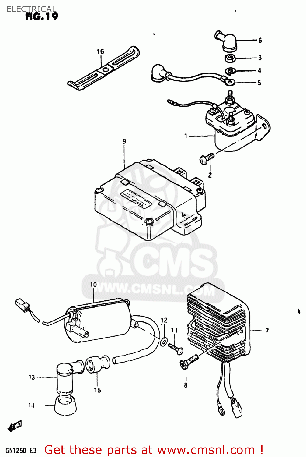 ELECTRICAL GN125 1983 (D) USA (E03)