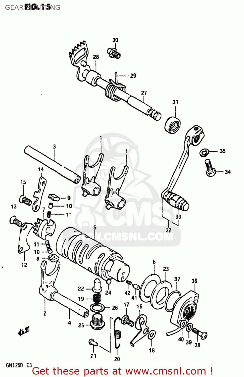 GEAR SHIFTING GN125 1983 (D) USA (E03)