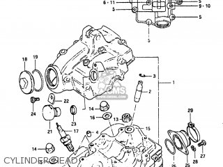 CYLINDER HEAD - GN125 1983 (D) USA (E03)