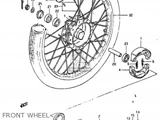 FRONT WHEEL - GN125 1983 (D) USA (E03)