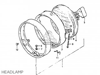 HEADLAMP - GN125 1983 (D) USA (E03)