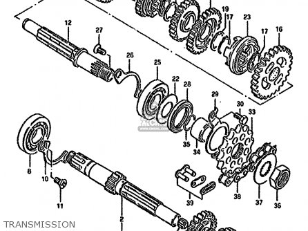 Suzuki GN125 1989 (K) (E01 E04 E18) parts lists and schematics