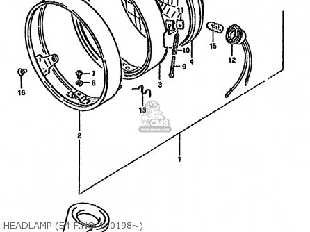 HEADLAMP (E4 F.NO.140198~) - GN125 1989 (K) (E01 E04 E18)