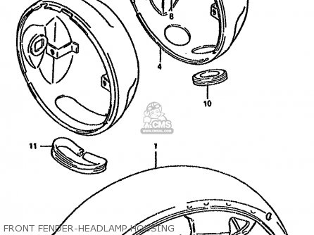 FRONT FENDER-HEADLAMP HOUSING - GN125 1989 (K) (E01 E04 E18)