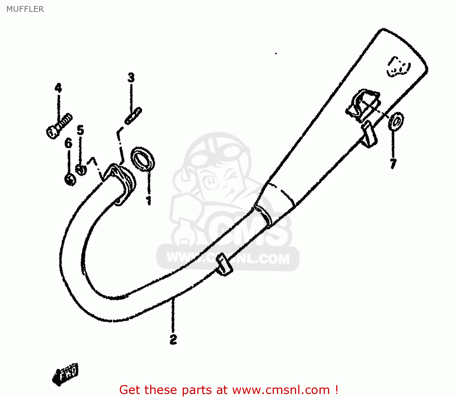 MUFFLER GN125 1991 (M) (E01 E02 E04 E21 E34)