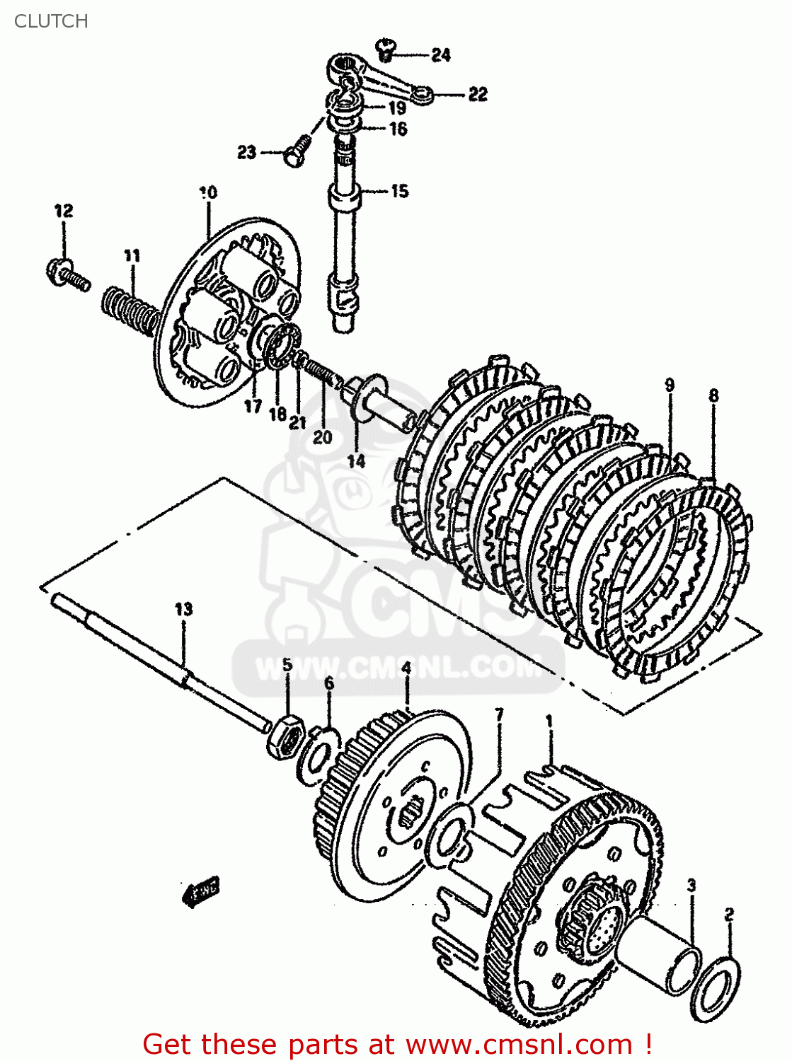 CLUTCH GN125 1991 (M) (E01 E02 E04 E21 E34)