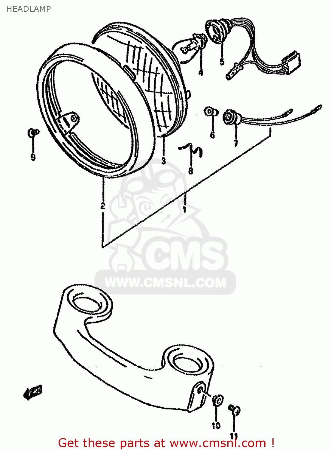HEADLAMP GN125 1991 (M) (E01 E02 E04 E21 E34)