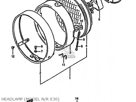 HEADLAMP (MODEL N/R E30) - GN125 1991 (M) (E01 E02 E04 E21 E34)